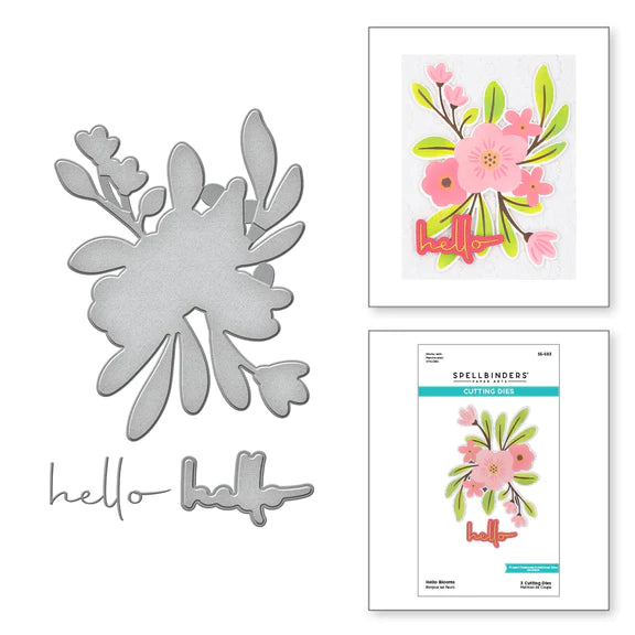 Spellbinders Dies & Stencil Bundle 2pc Hello Blooms